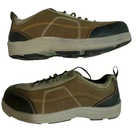 Hytest Safety Foot Wear Brown AVERY Steel Toed Work Shoe Size 11 - Picture 2 of 9